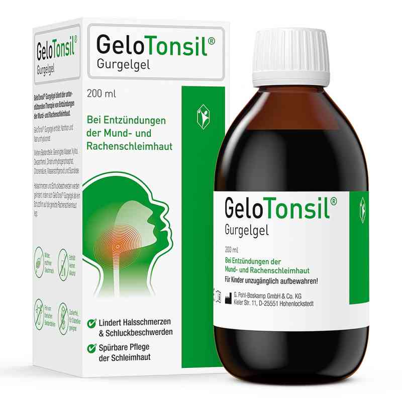 GeloTonsil Gurgelgel lindert Halsschmerzen & Schluckbeschwerden 200 ml von G. Pohl-Boskamp GmbH & Co. KG PZN 16956574