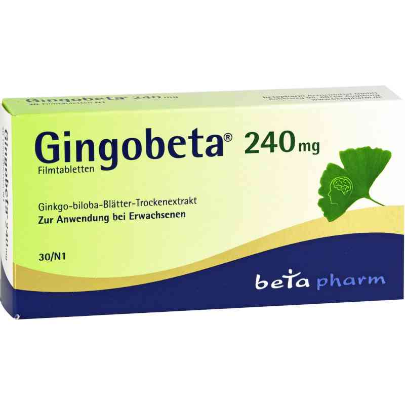 Gingobeta 240 mg Filmtabletten 30 stk von betapharm Arzneimittel GmbH PZN 12461692