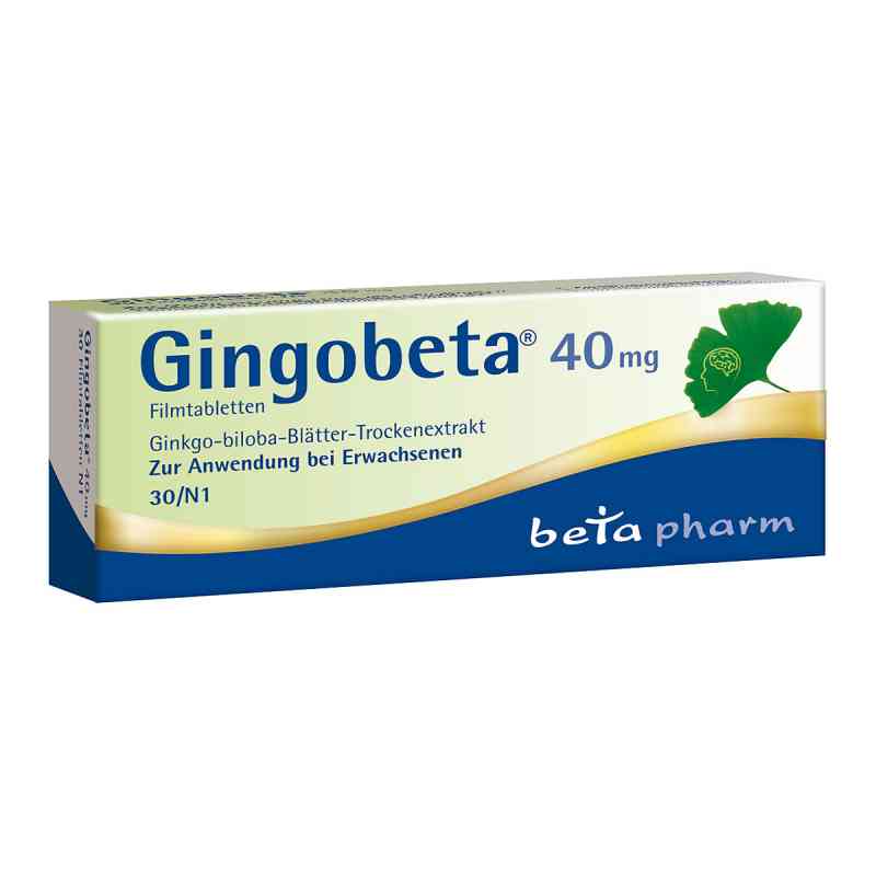 Gingobeta 40 mg Filmtabletten 30 stk von betapharm Arzneimittel GmbH PZN 12461597