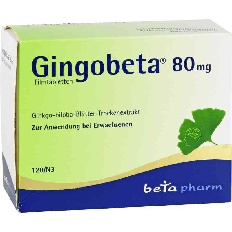 Gingobeta 80 mg Filmtabletten 120 stk von betapharm Arzneimittel GmbH PZN 12461640