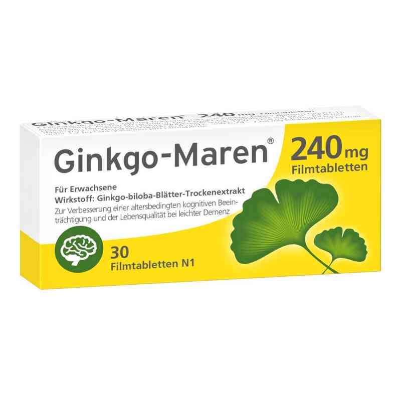 Ginkgo-maren 240 mg Filmtabletten 30 stk von HERMES Arzneimittel GmbH PZN 12580474