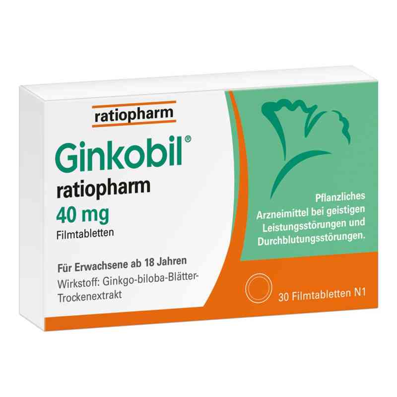 Ginkobil ratiopharm 40mg mit Ginkgo biloba 30 stk von ratiopharm GmbH PZN 06680792
