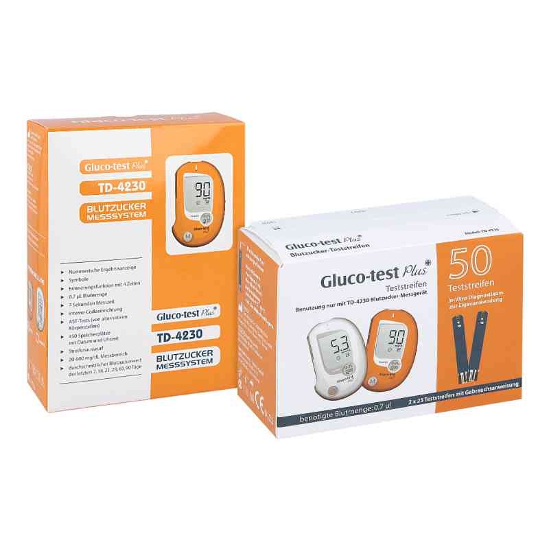 Gluco Test Plus Blutzuckerteststreifen + Gluco Test Plus 10 Set  1 stk von Aristo Pharma GmbH PZN 08101239