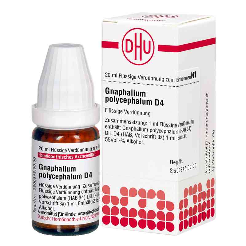 Gnaphalium Polyceph. D4 Dilution 20 ml von DHU-Arzneimittel GmbH & Co. KG PZN 02116793