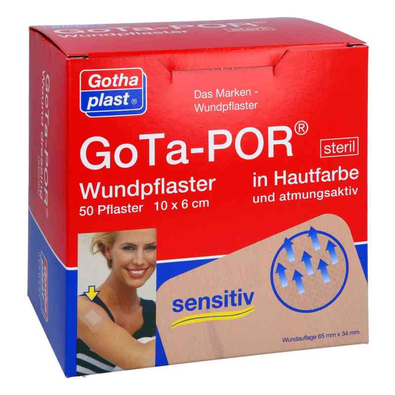 Gota-por Wundpflaster steril 60x100 mm hautfarben 50 stk von Gothaplast GmbH PZN 11240374