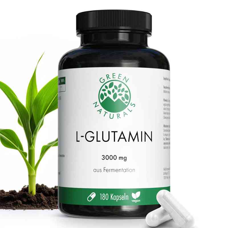 Green Naturals® L-Glutamin 3000 mg vegan Kapseln 180 stk von Heilpflanzenwohl GmbH PZN 19973900