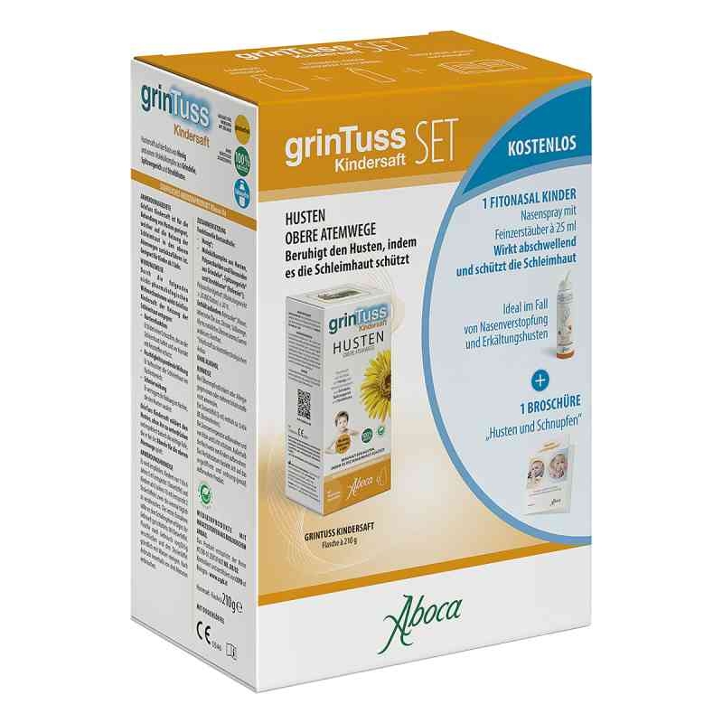 Grintuss Kindersaft + Fitonasal Kinder Nasenspray Set 210g+25ml 1 Pck von ABOCA S.P.A. SOCIETA' AGRICOLA PZN 17447372