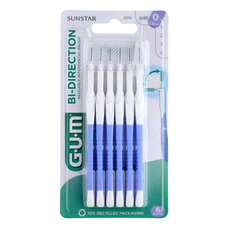 GUM BI-DIRECTION 0,6 mm hellblau (Kerze) 6 stk von Sunstar Deutschland GmbH PZN 16905418