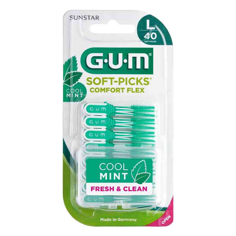 GUM® SOFT-PICKS COMFORT FLEX MINT Large 40 stk von Sunstar Deutschland GmbH PZN 18061841