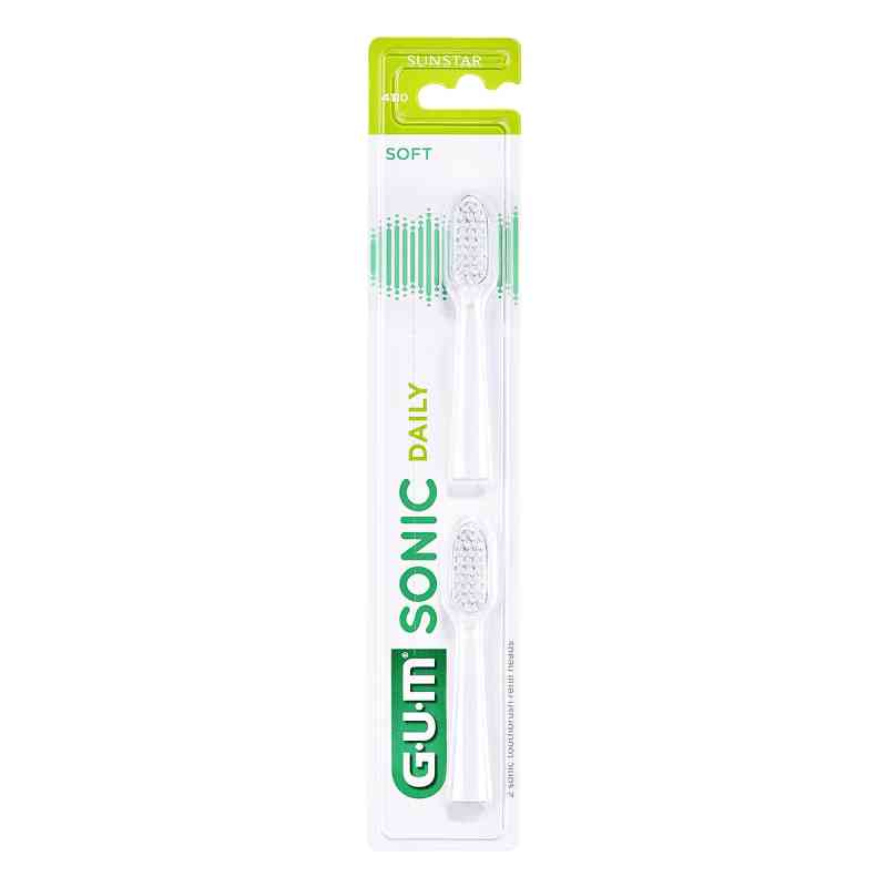 GUM SONIC DAILY Ersatzbürsten weiß 2 Stück 2 stk von Sunstar Deutschland GmbH PZN 16917775
