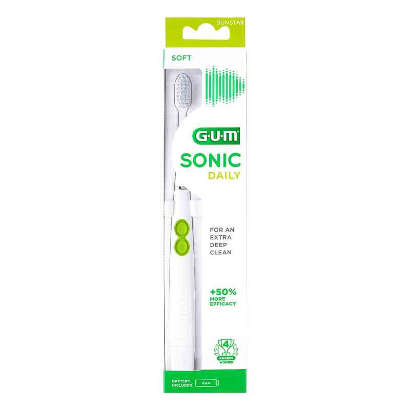 GUM SONIC DAILY Schallzahnbürste weiß 1 stk von Sunstar Deutschland GmbH PZN 16917769