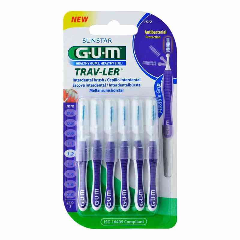 GUM TRAV-LER 1,2 mm violett (Kerze)  6 stk von Sunstar Deutschland GmbH PZN 09714416