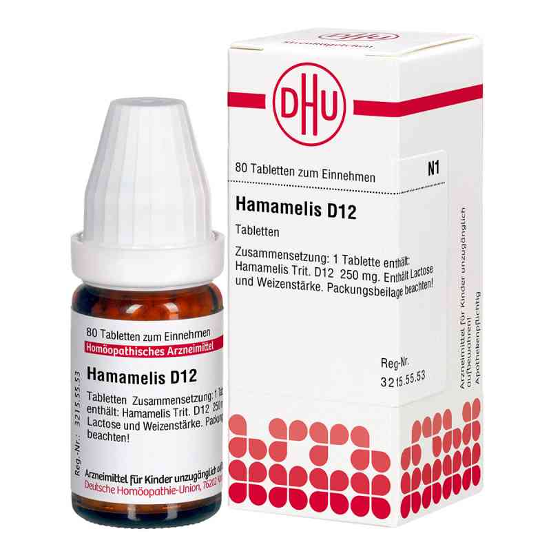 Hamamelis D12 Tabletten 80 stk von DHU-Arzneimittel GmbH & Co. KG PZN 02631147