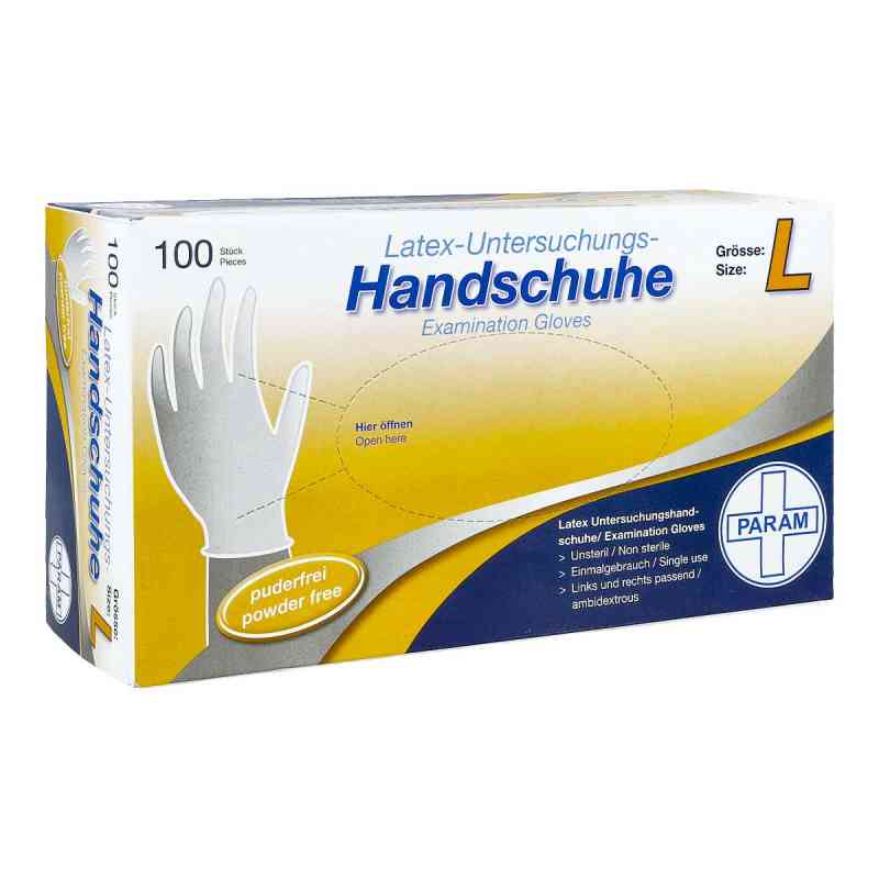 Handschuhe Einmal Latex puderfrei L 100 stk von Param GmbH PZN 00990267