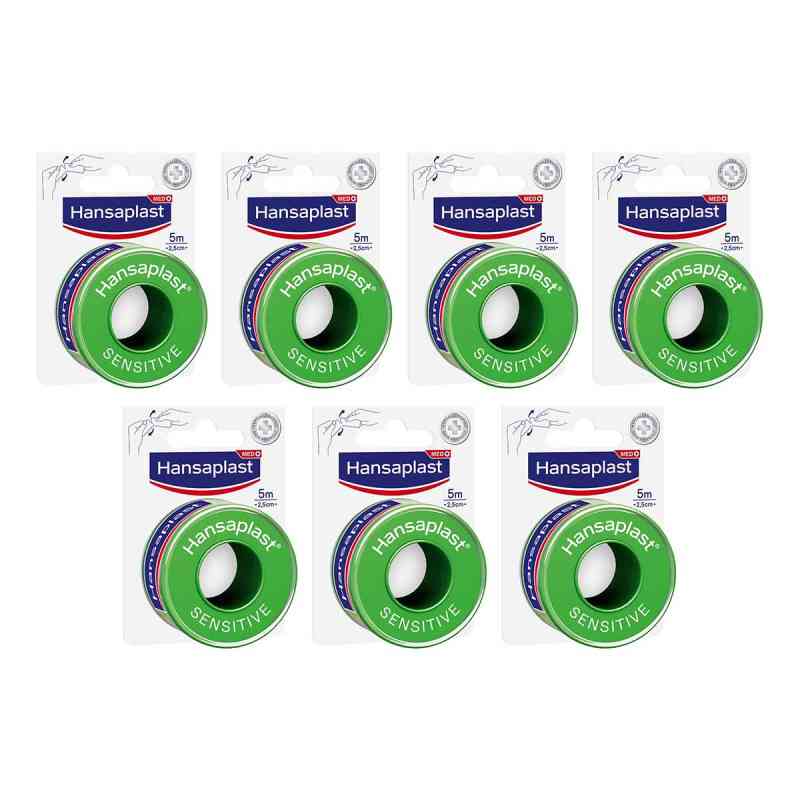 Hansaplast Fixierpflaster sensitive 5 m x 2,5 cm 7x1 stk von Beiersdorf AG PZN 08104851