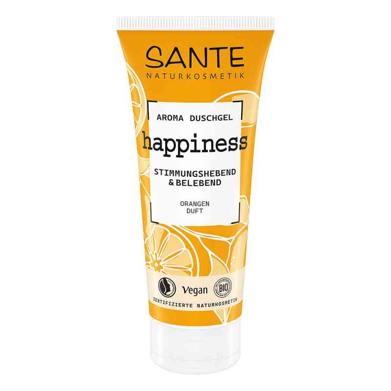 Happiness Aroma Duschgel Bio-orange & Mango 200 ml von LOGOCOS Naturkosmetik GmbH & Co. KG PZN 08107941