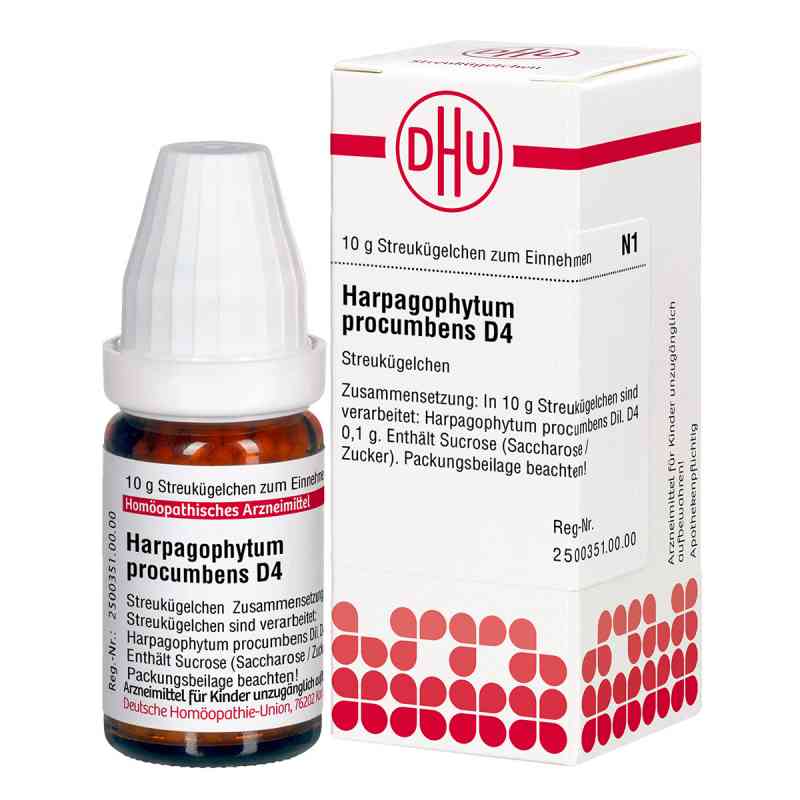 Harpagophytum Proc. D4 Globuli 10 g von DHU-Arzneimittel GmbH & Co. KG PZN 04992145