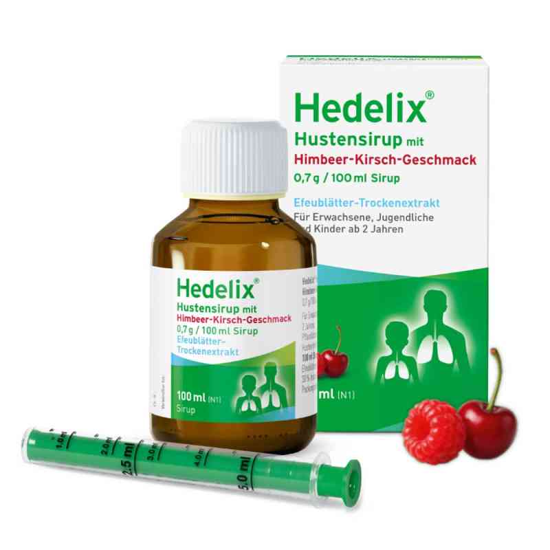Hedelix Hustensirup mit Himbeer-Kirsch-Geschmack 100 ml von Dr. Theiss Naturwaren GmbH PZN 20223914
