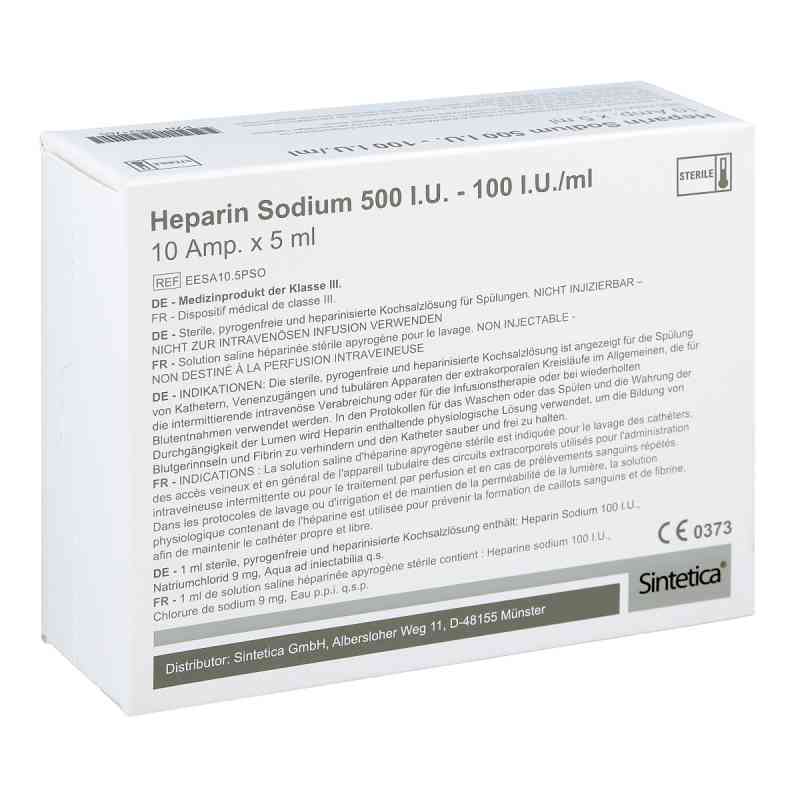 Heparin Sodium 500 I.u. - 100 I.u./ml Ampullen 10X5 ml von Sintetica GmbH PZN 15621765