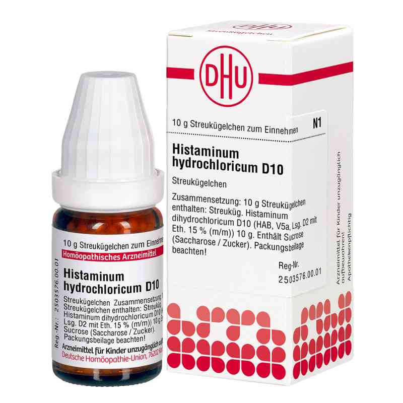 Histaminum Hydrochloricum D10 Globuli 10 g von DHU-Arzneimittel GmbH & Co. KG PZN 04220402