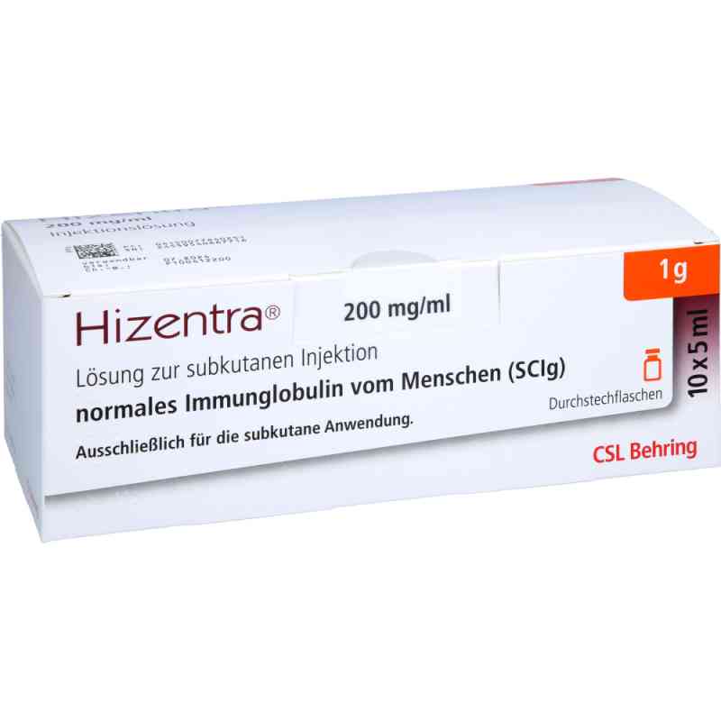 Hizentra 200 mg/ml Lö.z.subkutanen Injektion 1 g 10X5 ml von CSL Behring GmbH PZN 07764025