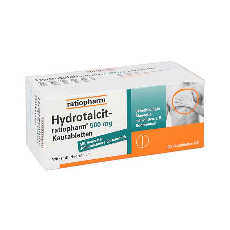 Hydrotalcit-ratiopharm 500mg 100 stk von ratiopharm GmbH PZN 07106026