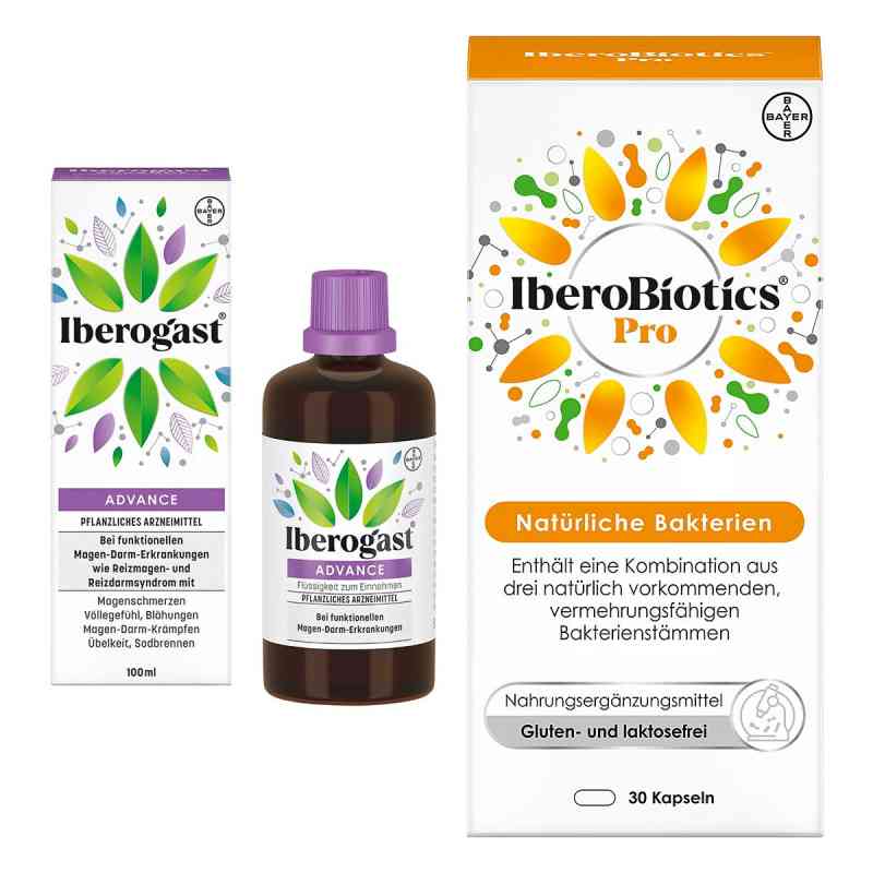 Iberogast Advance 100 ml + Iberobiotics Pro Kapseln 30 Stück 1 Pck von Bayer Vital GmbH PZN 08102791
