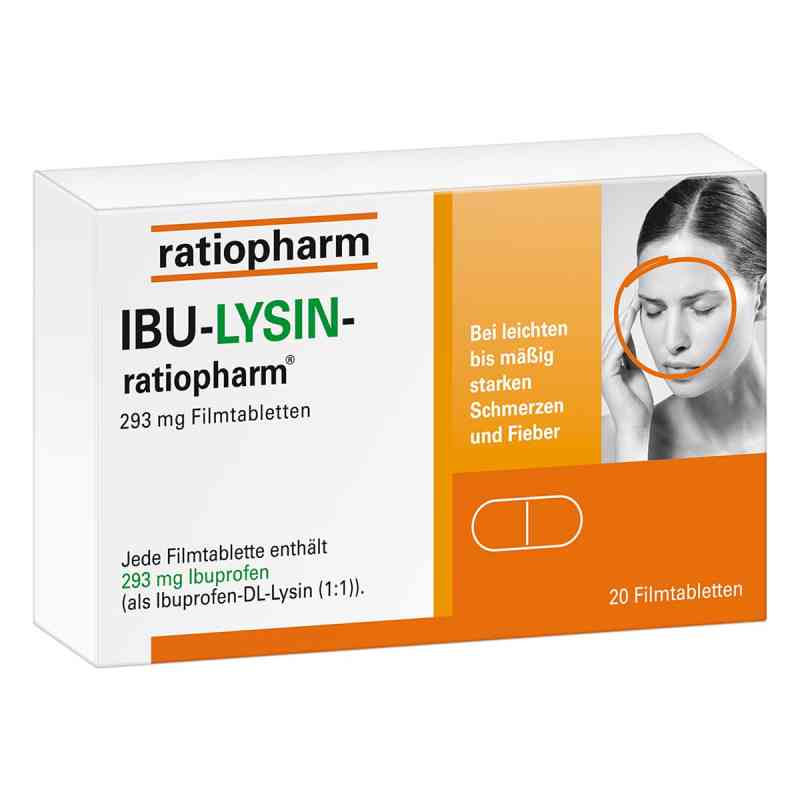 Ibu-lysin ratiopharm 293 mg Filmtabletten 20 stk von ratiopharm GmbH PZN 16204710