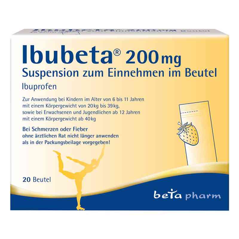 Ibubeta 200 Mg Suspension Zum Einnehmen Im Beutel 20 stk von betapharm Arzneimittel GmbH PZN 19382754