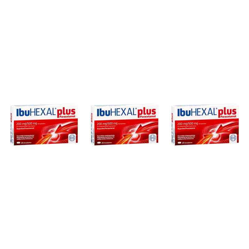 Ibuhexal Plus Paracetamol 200 Mg/500 Mg Filmtabletten 3x20 stk von Hexal AG PZN 08104396
