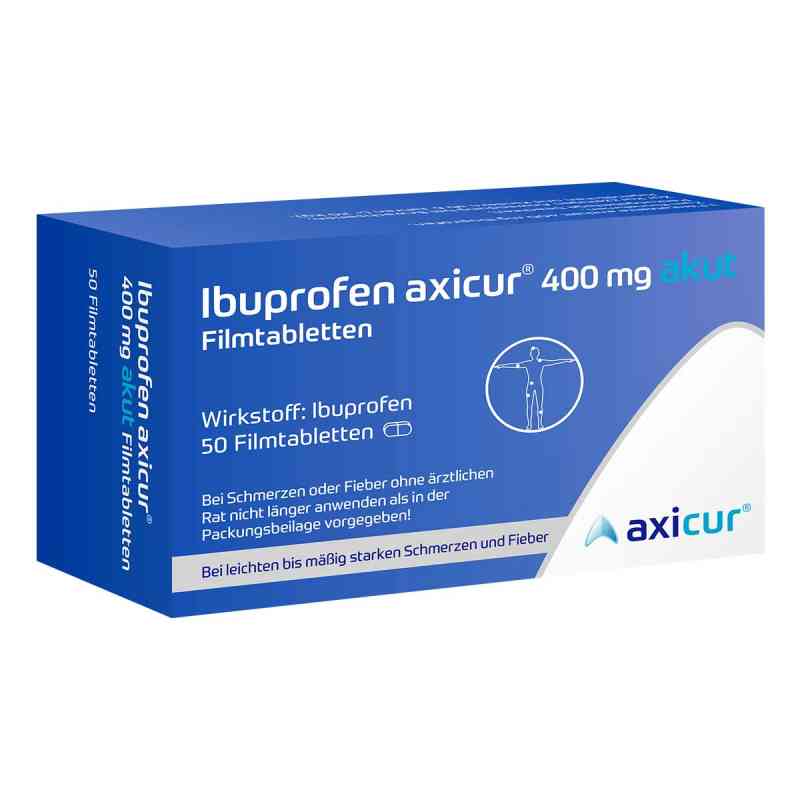 Ibuprofen Axicur 400 Mg Akut Filmtabletten 50 stk von axicorp Pharma GmbH PZN 18379508