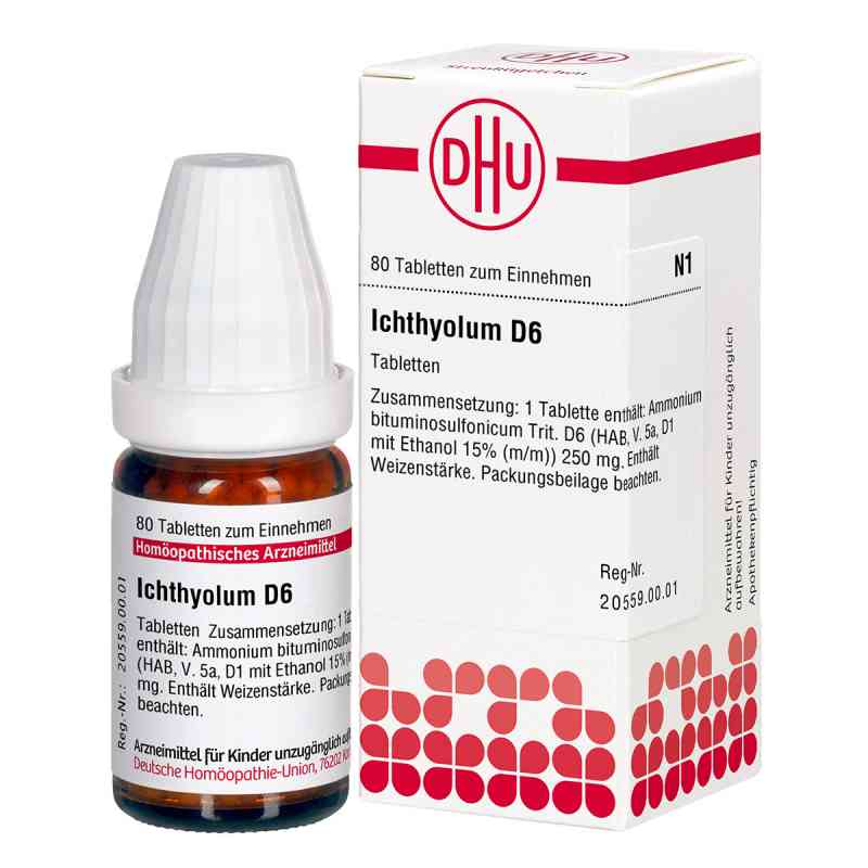 Ichthyolum D6 Tabletten 80 stk von DHU-Arzneimittel GmbH & Co. KG PZN 07170194