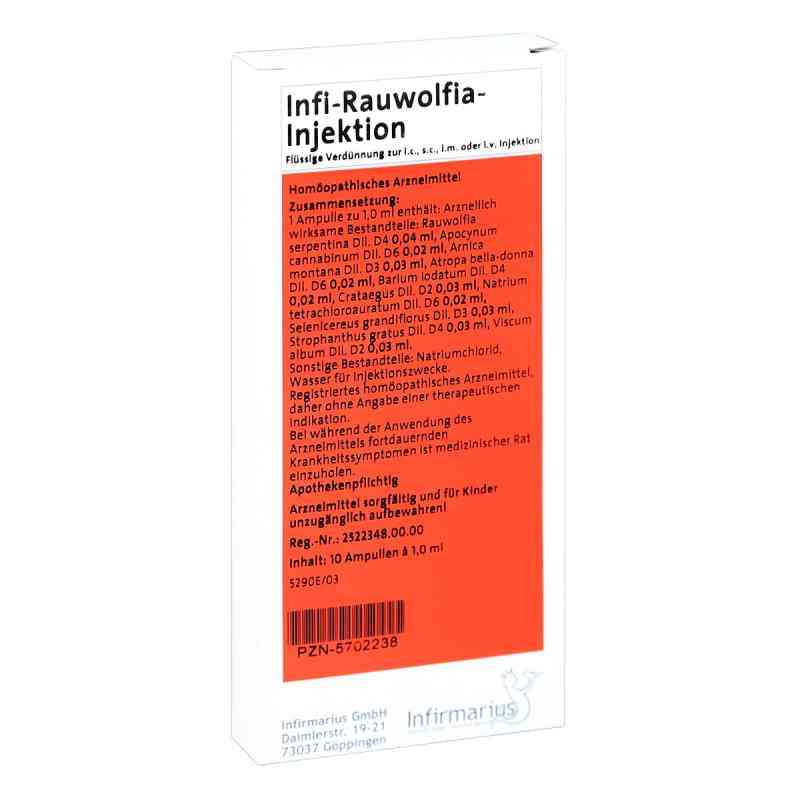 Infi Rauwolfia Injektion 10X1 ml von Infirmarius GmbH PZN 05702238