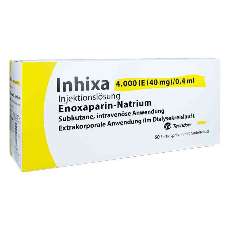 Inhixa 4.000 I.e. 40 mg/0,4 ml iniecto lsg.i.e.f.-sp. 50 stk von Techdow Pharma Germany GmbH PZN 13415435