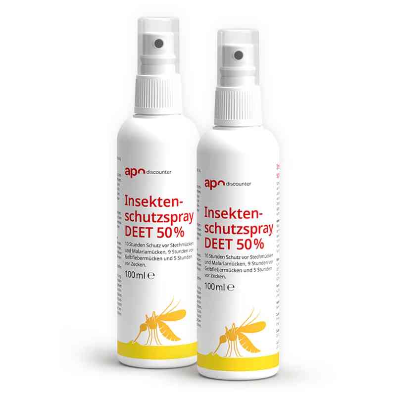 Insektenschutzspray DEET 50 % gegen Mücken von apodiscounter 2x100 ml von Primmed B.V. PZN 08106626