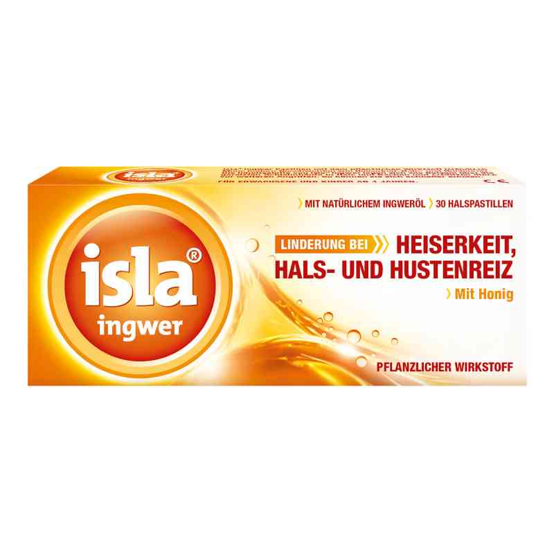 isla ingwer Halspastillen bei Halskratzen und Reizhusten  30 stk von Engelhard Arzneimittel GmbH & Co.KG PZN 07233871