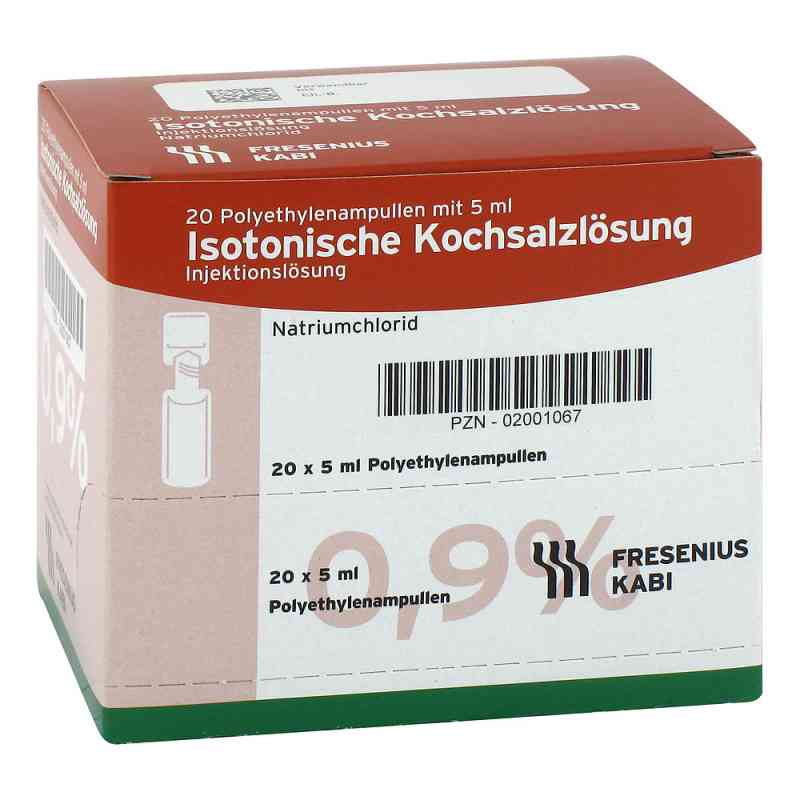 Isotonische Kochsalzlösung 0,9% Plastikampullen 20X5 ml von Fresenius Kabi Deutschland GmbH PZN 02001067