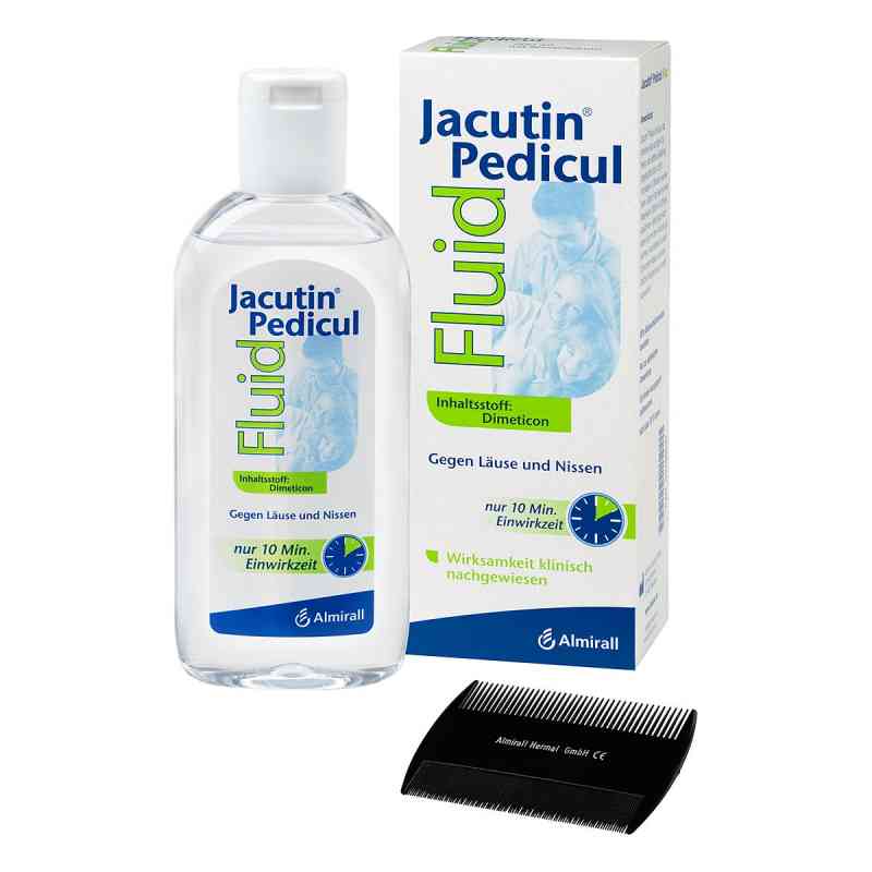 Jacutin Pedicul Fluid mit Nissenkamm 200 ml von ALMIRALL HERMAL GmbH PZN 02296832