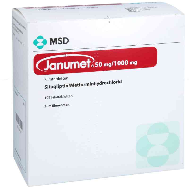Janumet 50 Mg/1000 Mg Filmtabletten 196 stk von Originalis B.V. PZN 18840427