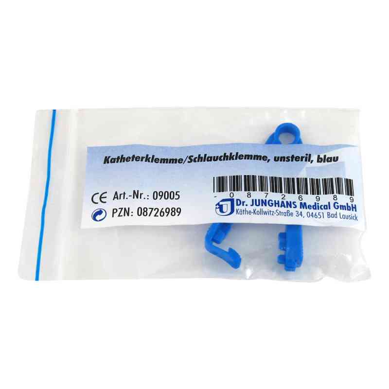 Katheter Klemme blau unsteril 1 stk von Dr. Junghans Medical GmbH PZN 08726989