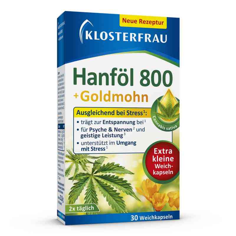 Klosterfrau Hanföl 800 Mg+goldmohn Weichkapseln 30 stk von MCM KLOSTERFRAU Vertr. GmbH PZN 19337570