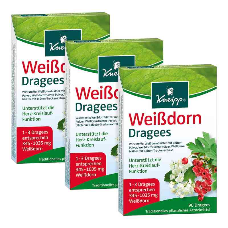 Kneipp Weißdorn Dragees 3x90 stk von Kneipp GmbH PZN 08102020