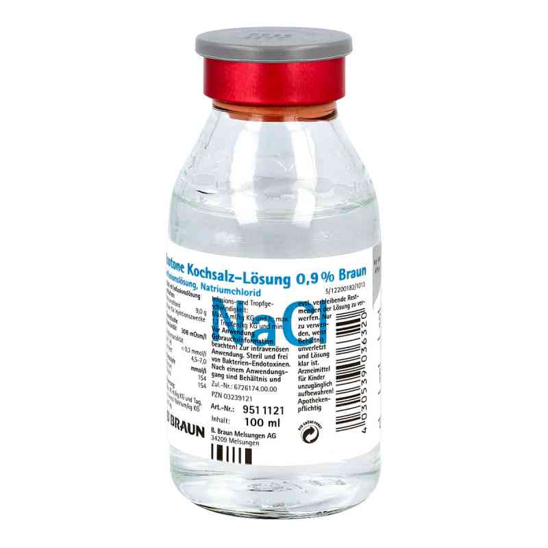Kochsalzlösung 0,9% Glasflasche 100 ml von B. Braun Melsungen AG PZN 03239121