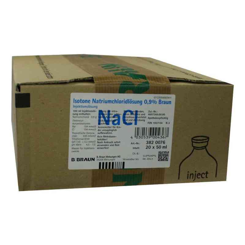 Kochsalzlösung 0,9% Injektionslösung 20X50 ml von B. Braun Melsungen AG PZN 01957154