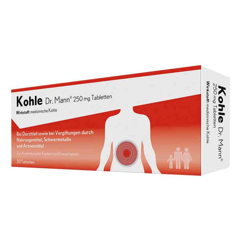 Kohle Doktor mann 250 mg Tabletten 20 stk von Dr. Gerhard Mann Chem.-pharm.Fabrik GmbH PZN 15403005