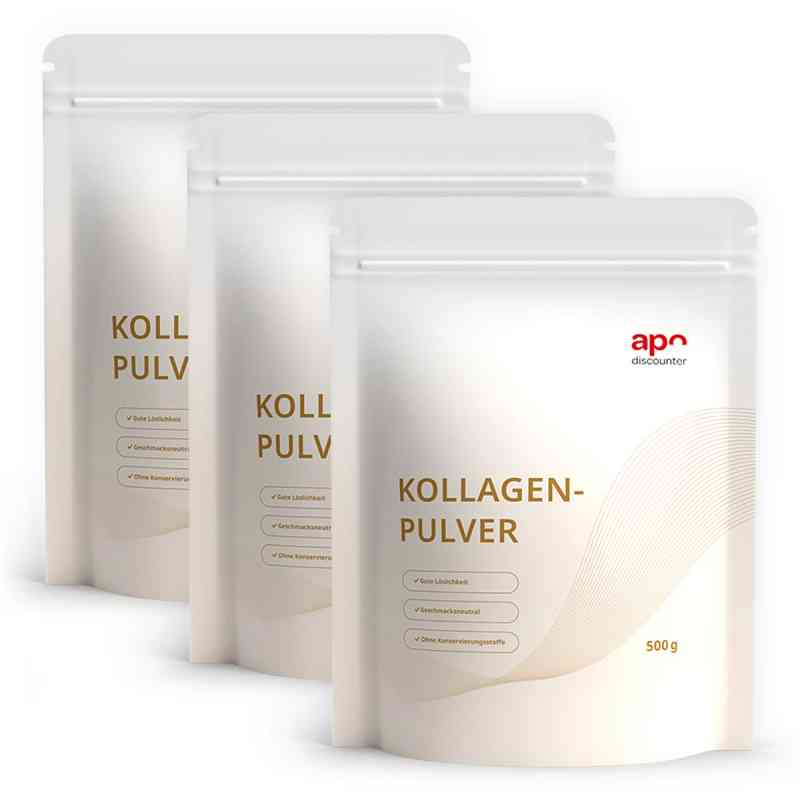 Kollagenhydrolysat pur von apodiscounter 3x500 g von apo.com Group GmbH PZN 08107733