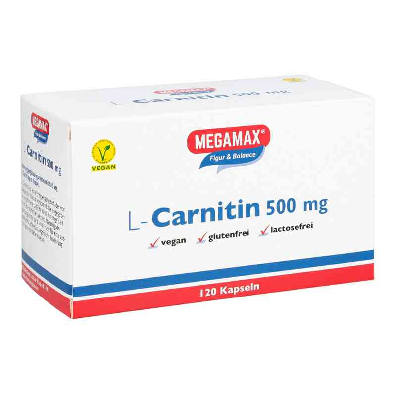 L-carnitin 500 mg Megamax Kapseln 120 stk von Megamax B.V. PZN 07307204