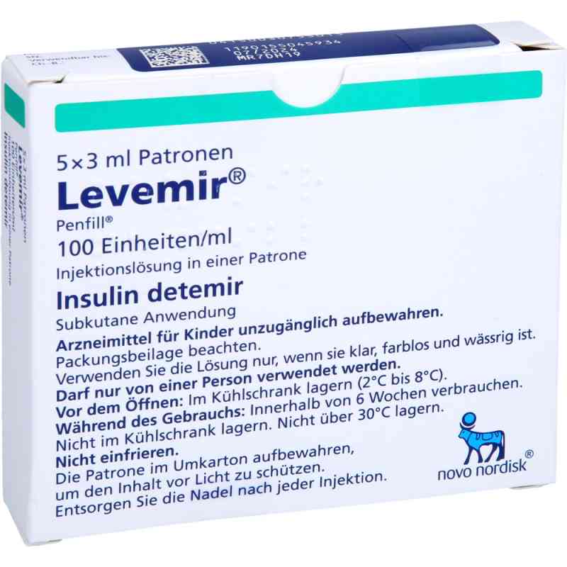 Levemir Penfill 100 Einheiten/ml 5X3 ml von Novo Nordisk Pharma GmbH PZN 03075501