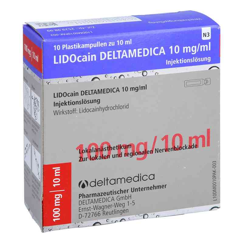 Lidocain Deltamedica 10 mg/ml iniecto -lsg.plastikamp. 10X10 ml von DELTAMEDICA GmbH PZN 16587444