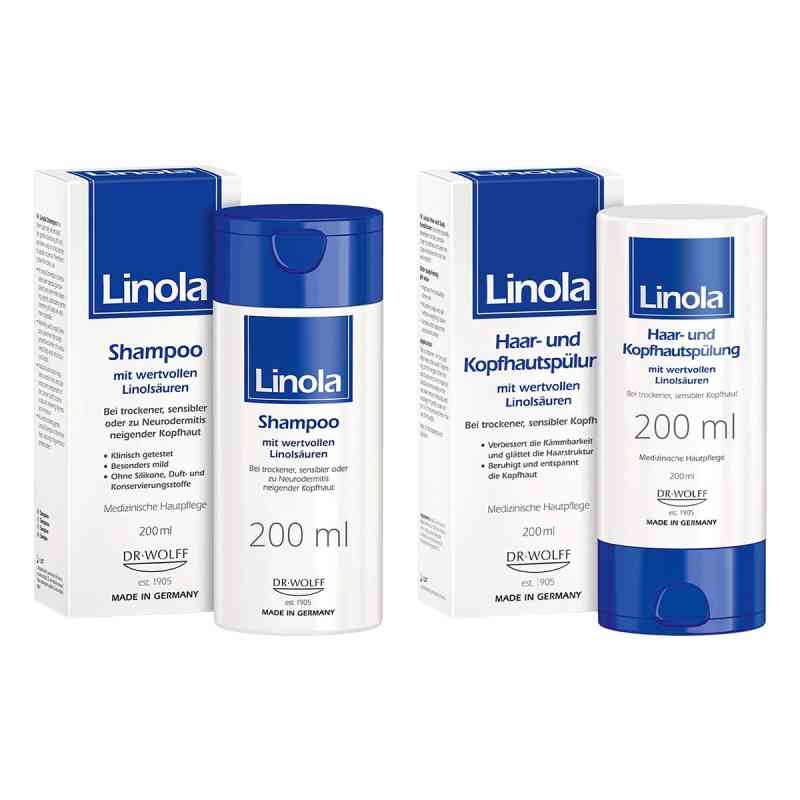 Linola Shampoo+Linola Haar- und Kopfhautspülung 200+200 ml von Dr. August Wolff GmbH & Co.KG Arzneimittel PZN 08106648